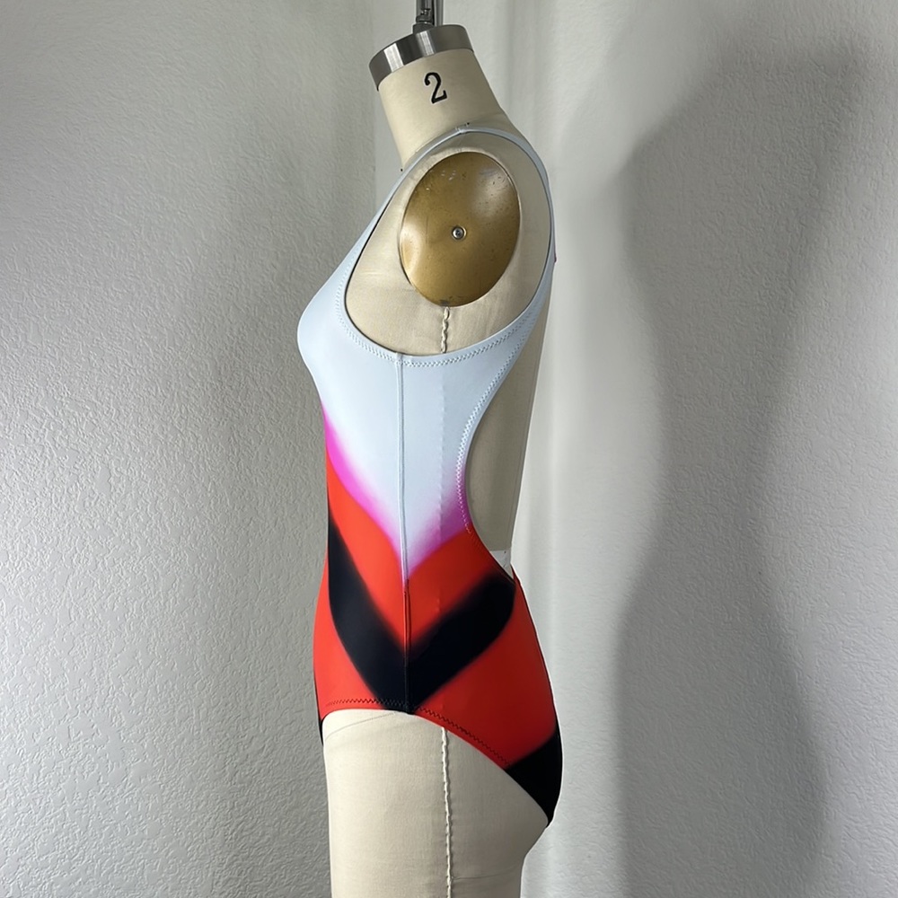 DRIES VAN NOTEN X Len Lye SS 21 Greta cutout striped swimsuit - Picture 6 of 9